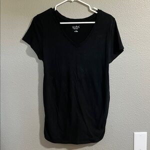 Maternity Black V-Neck T-Shirt
